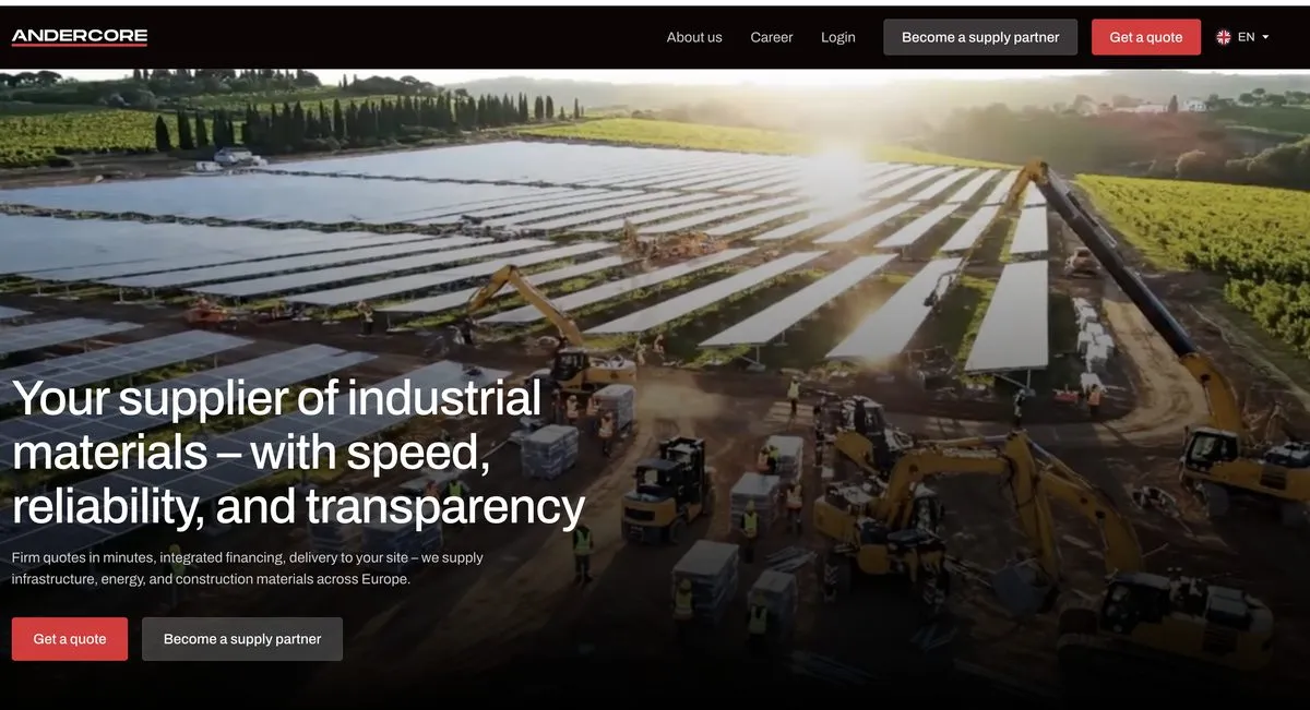 Andercore homepage